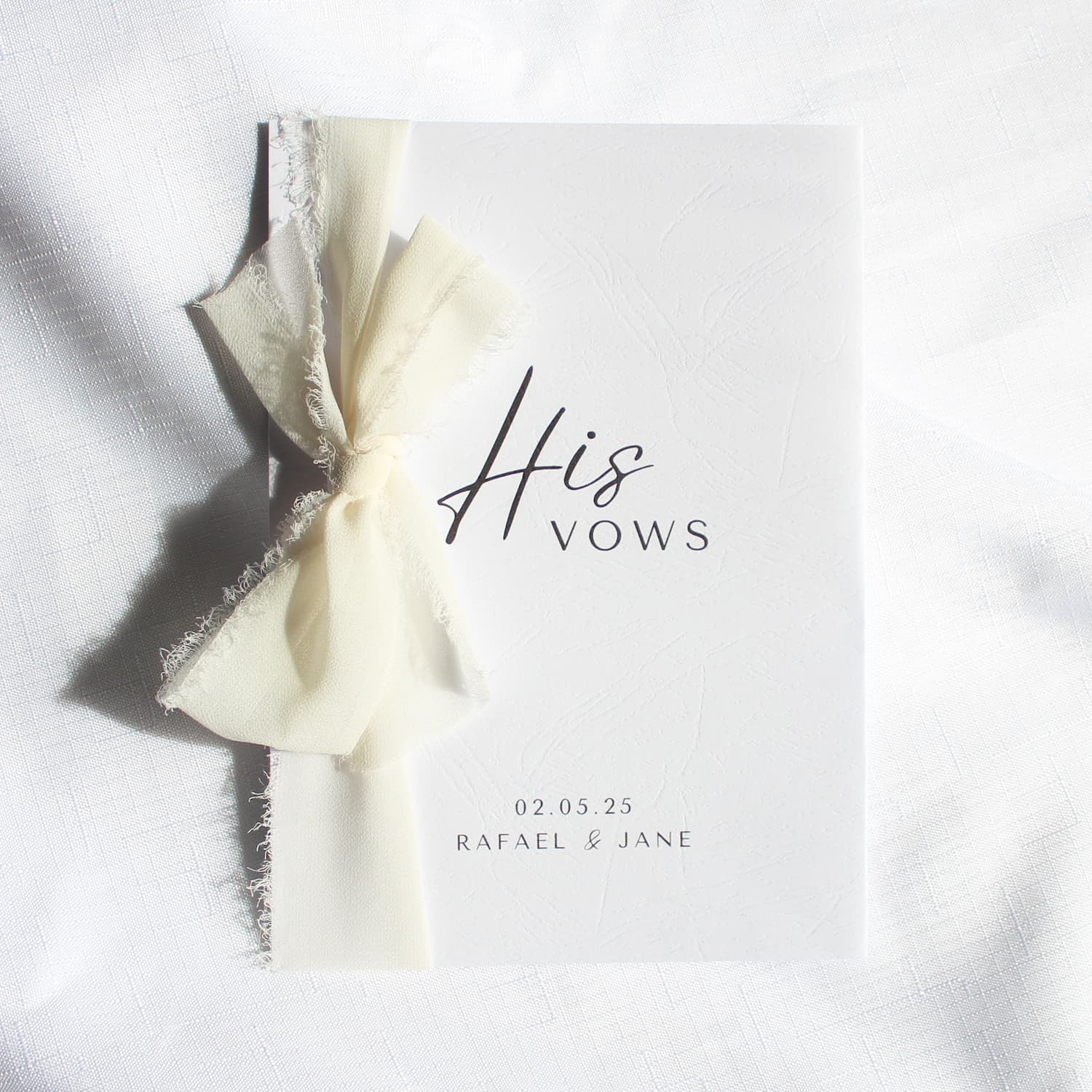 personalised wedding vow books for him