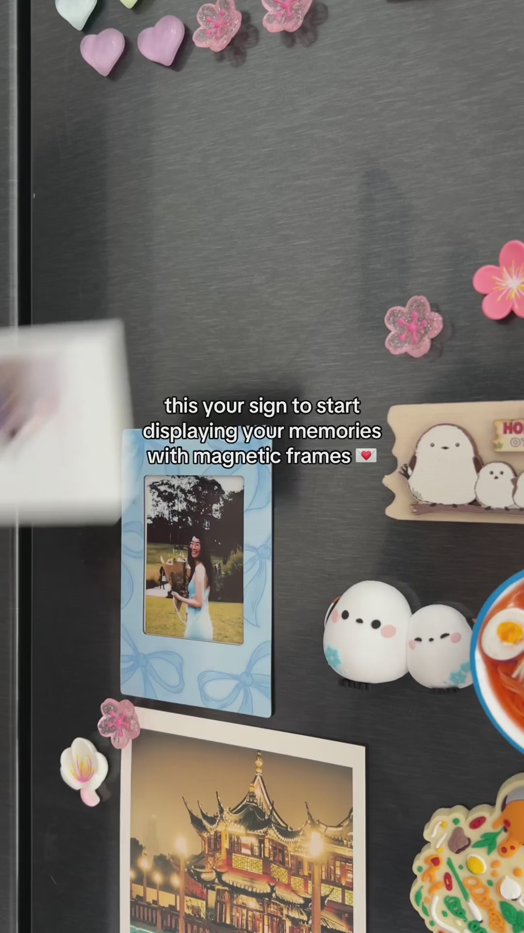 magnetic polaroid frame fridge magnet decor