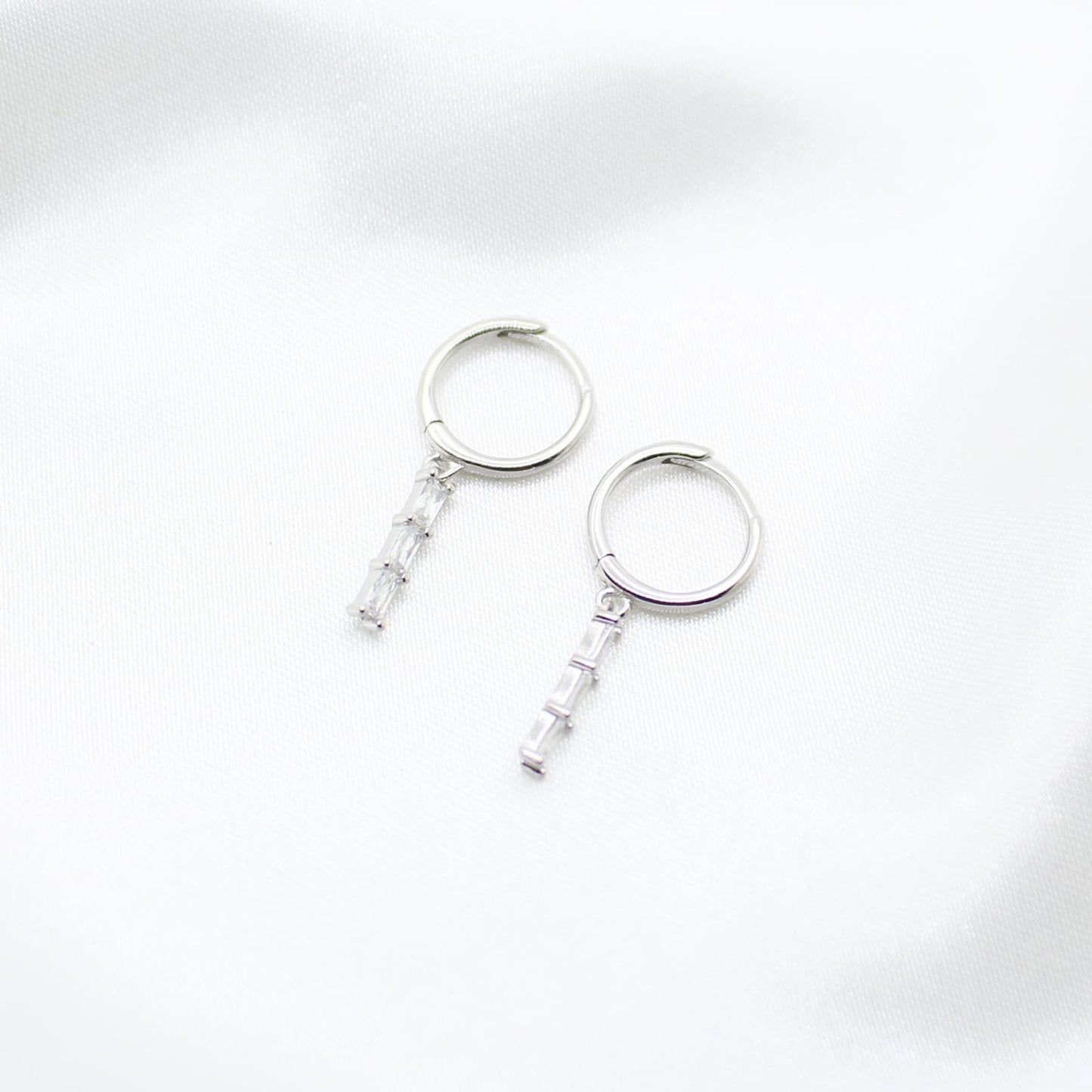 rectangle crystal hoops