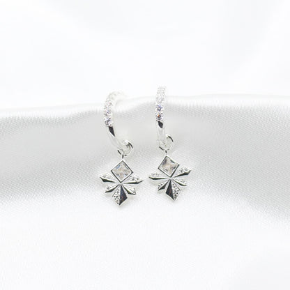 star hoops silver