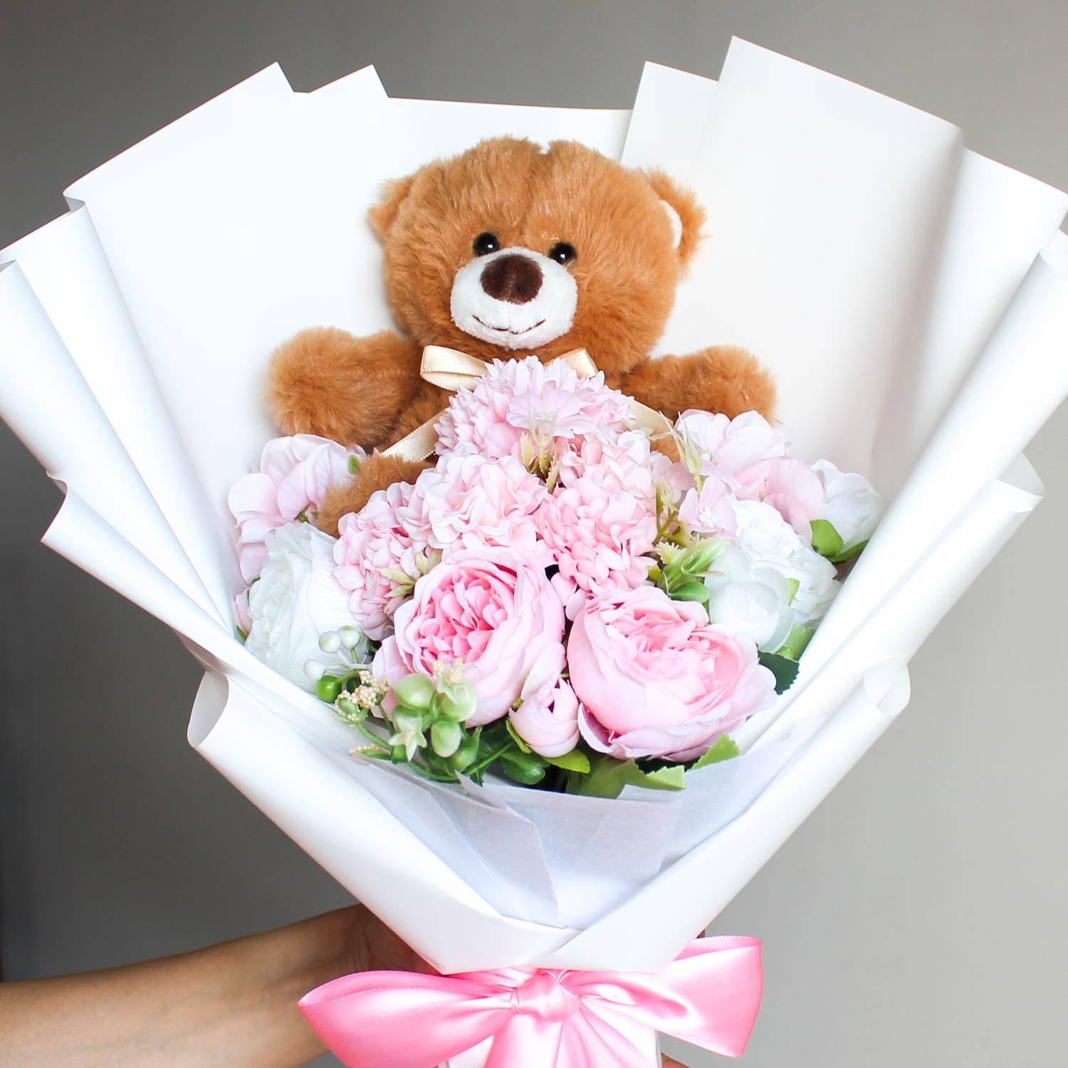 teddy bear bouquet faux plush bouquet