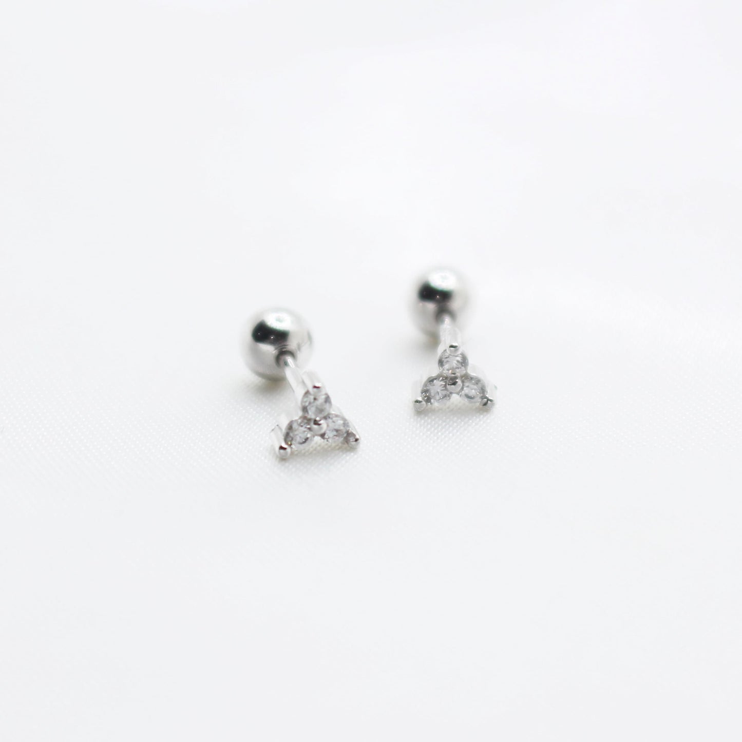 triangular crystal stud