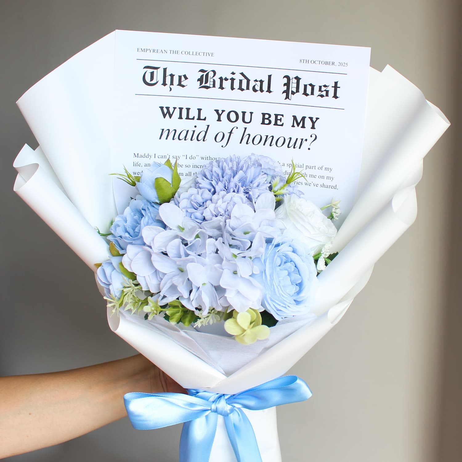 will you be my maid of honour everlasting bouquet