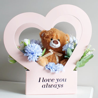 Beary in Love Flower Box bear bouquet everlasting flower rose bear display valentines day gift ideas anniversary gifts