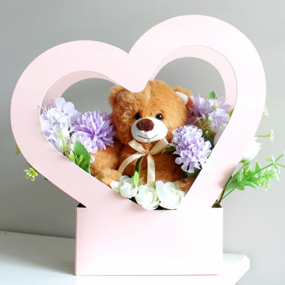Beary in Love Flower Box bear bouquet everlasting flower rose bear display valentines day gift ideas anniversary gifts
