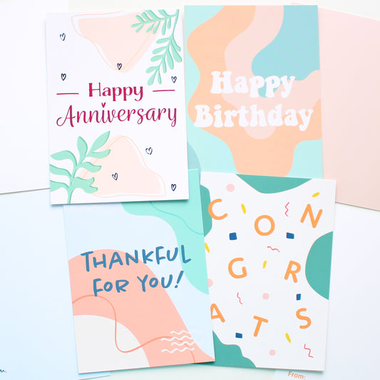 pastel greeting cards to add to my gift