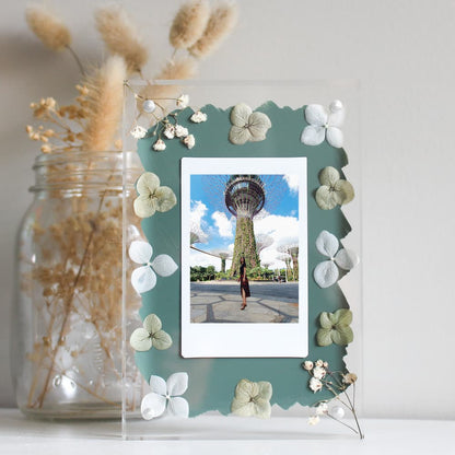 personalised painted polaroid frame personalised flower polaroid frame