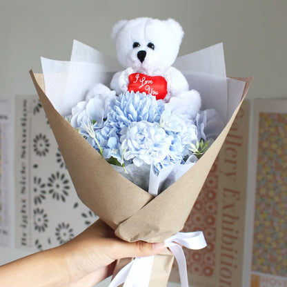 Mini I Love You Bear Bouquet everlasting bouquet plush bouquet bear bouquet gift ideas valentines day bouquet just because bouquet flowers for her.jpg