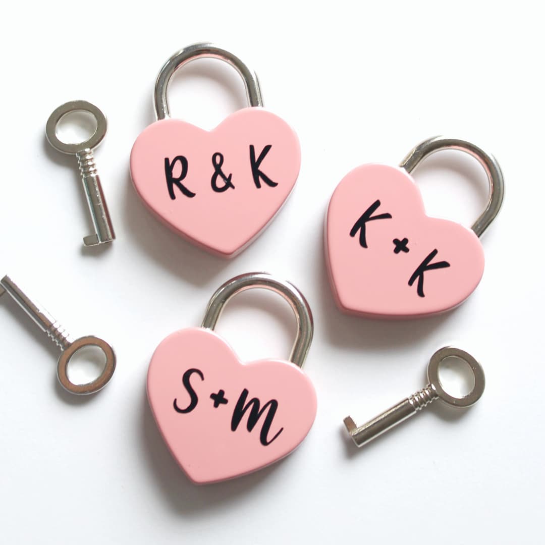 Locked In Love Padlock - Pink