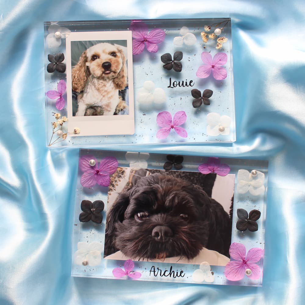 personalised photo flower frame pet frame dog frame