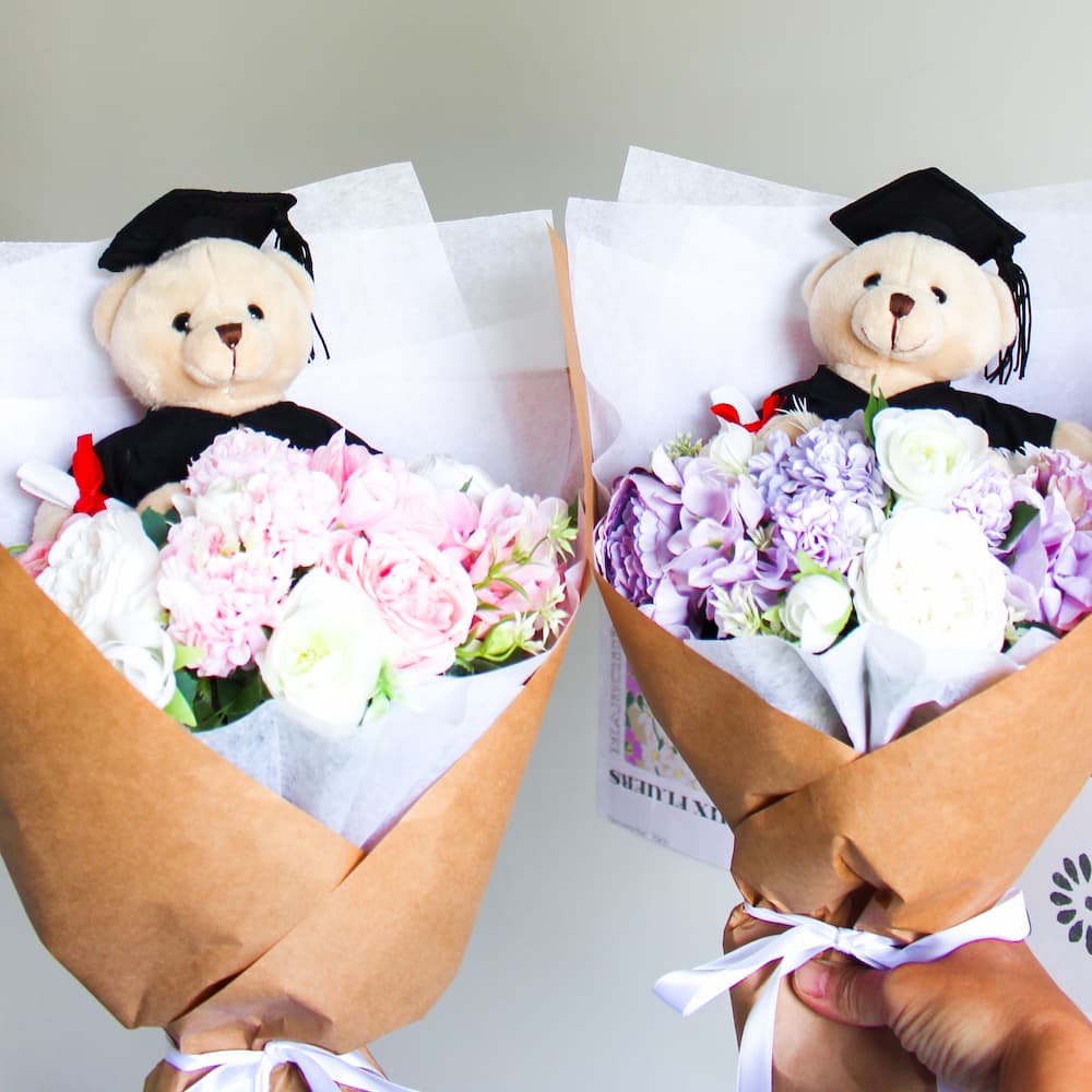 graduation flowers artificial bouquet bear bouquet graduation bear bouquet flower bouquet with bears graduation gift bundle