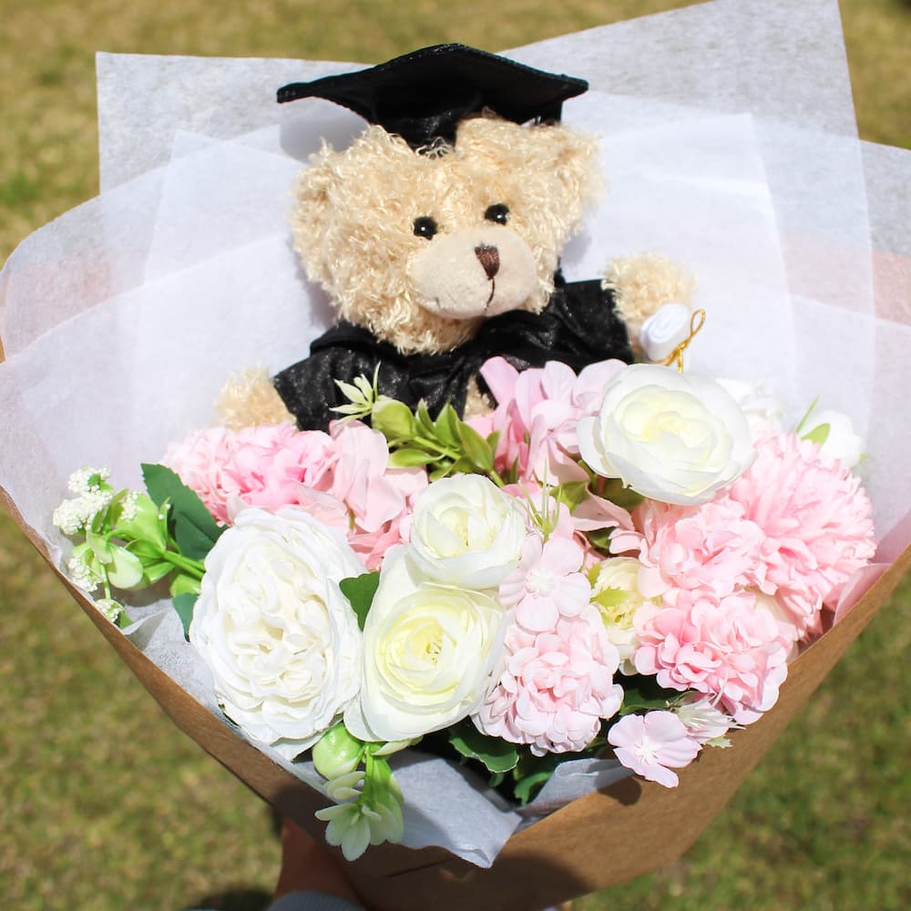 graduation bear bouquet everlasting bouquet bear bouquet artificial flowers bouquet everlasting flower bouquet