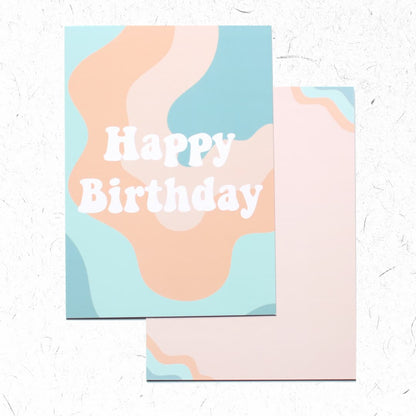 greeting postcards pastel theme cute card designs happy birthday greeting card