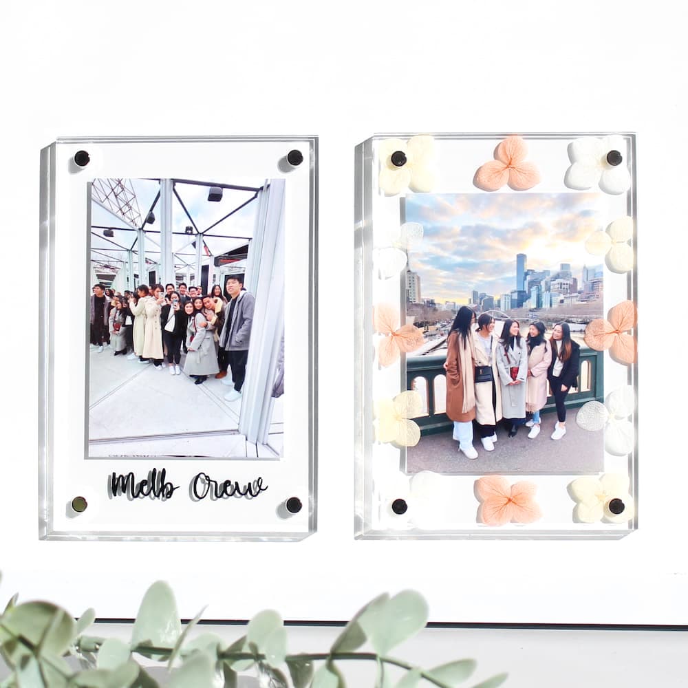 mini personalised flower photo frames magnetic frames acrylic photo frame mini