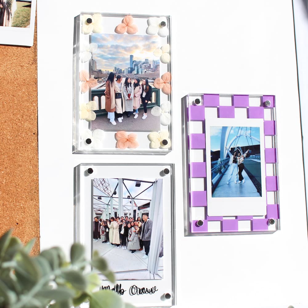 mini personalized polaroid frame mini personalised flower polaroid frame acrylic polaroid frame gift ideas
