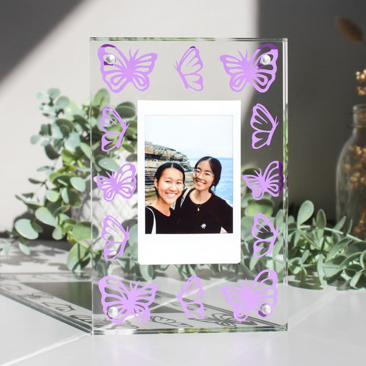 personalised butterfly polaroid frame acrylic polaroid frame butterfly photo frame decal frame