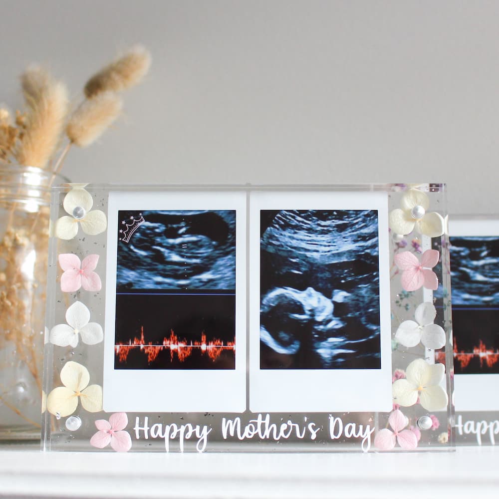 personalised double polaroid frame personalised flower double polaroid frame mothers day gift mothers day frame gift ideas for mum sonogram frame.jpg