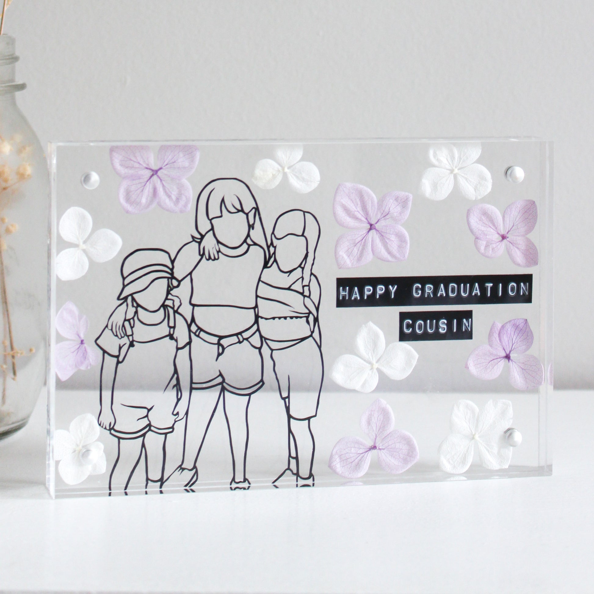 personalised flower line art frame graduation gift graduation frames personalised line art frame sentimental gift ideas for girlfriend gift ideas for her personalised frame pressed flower line art frame