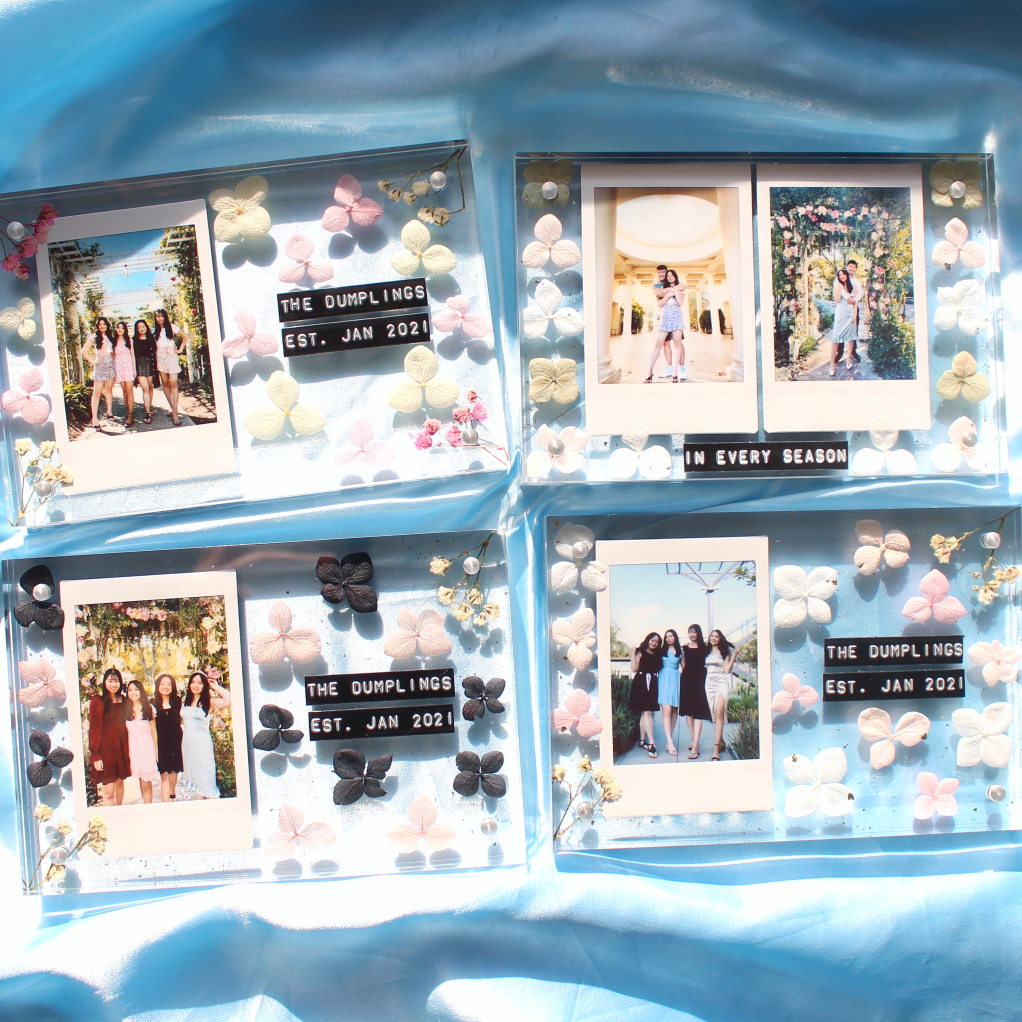 personalised flower polaroid frame polaroid frame with flowers acrylic pressed flower frame