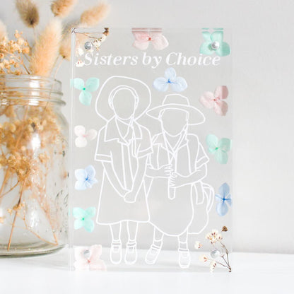 personalised line art frame acrylic line art frame best friend gift ideas gift ideas for her personalised frame friendship anniversary gift ideas