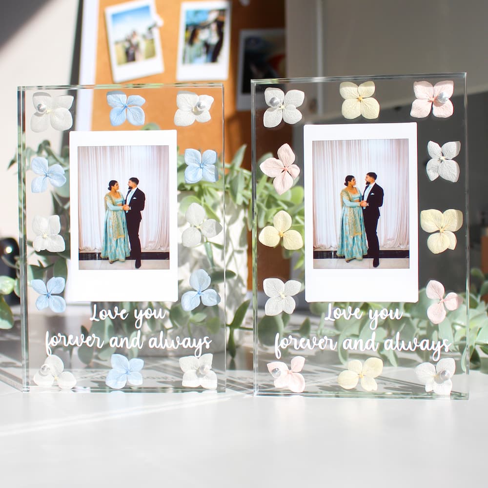 personalised polaroid frame personalized flower polaroid frame acrylic polaroid frame