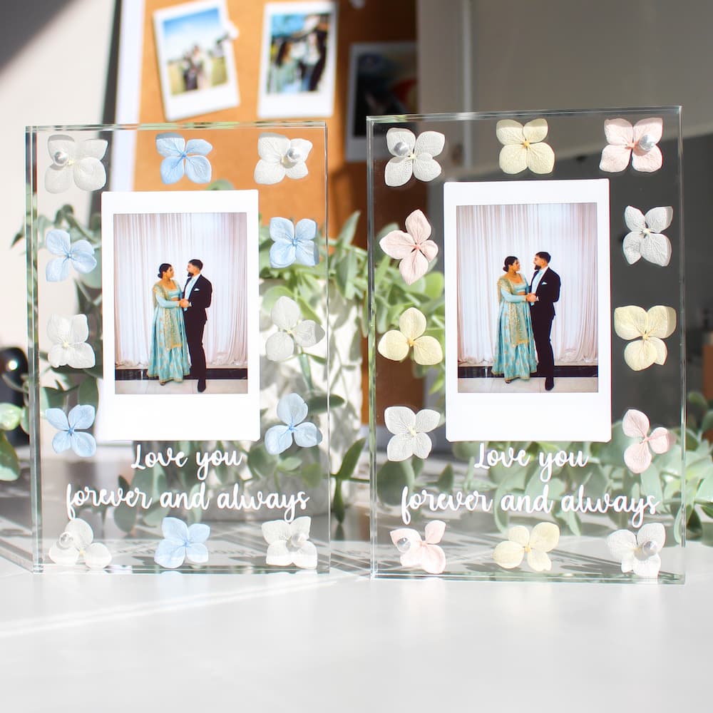 Personalised Polaroid Photo Frame Pressed Flower Frame Homeware