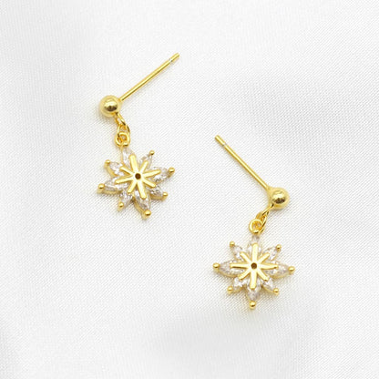 flower studs sterling silver gold plated sterling silver elegant earrings