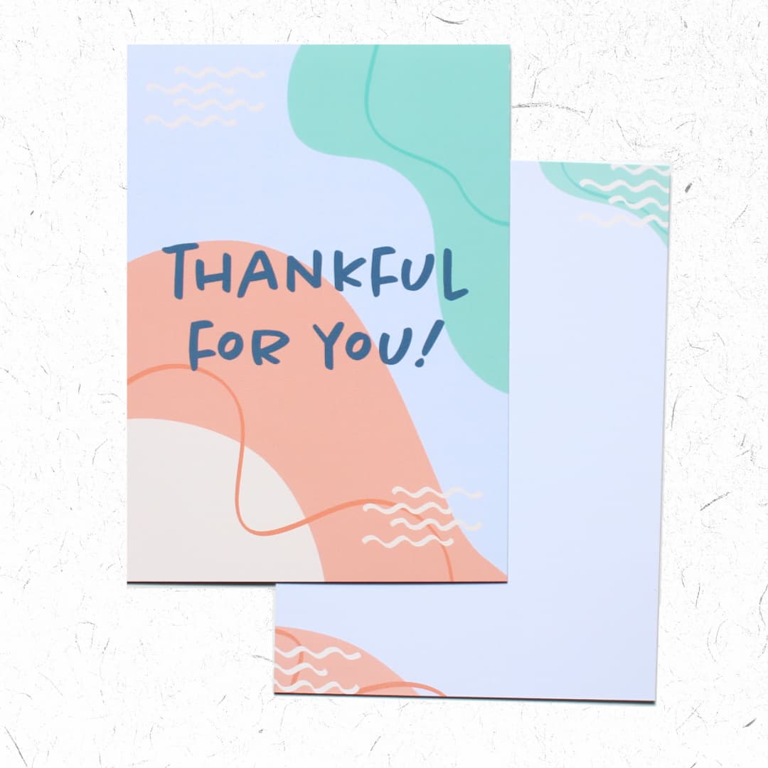 greeting postcards pastel theme cute card designs thankful for you greeting card